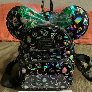 NBC AOP Holographic Mini Backpack and Minnie Ears
